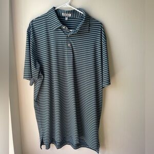 Peter Millar Summer Comfort Performance Jersey Polo Shirt Striped Embroidered